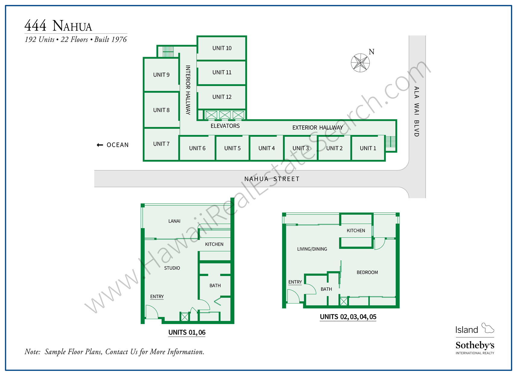 444 Nahua Property Map and Floor Plans